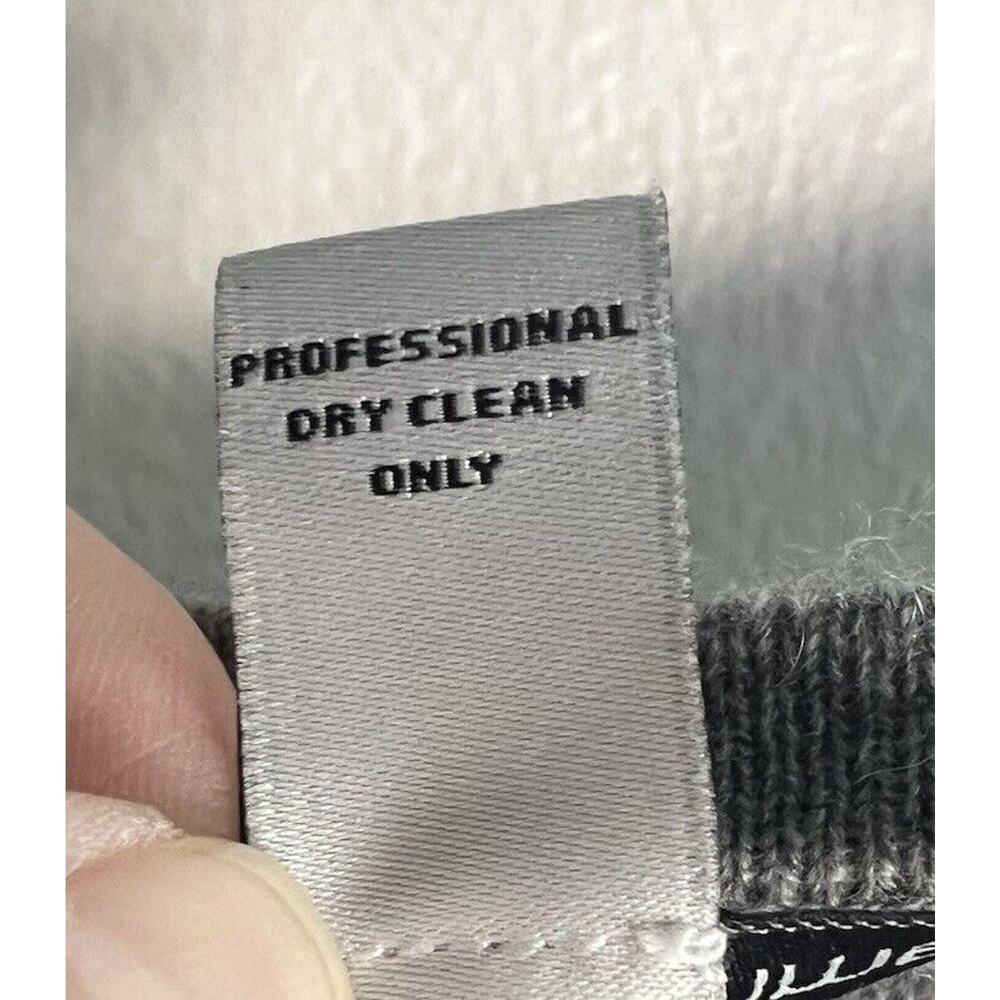 Autumn Cashmere Womens Kimono Sleeve Grey & Pink Striped Clasp Neck Sz S Poncho - Picture 8 of 10